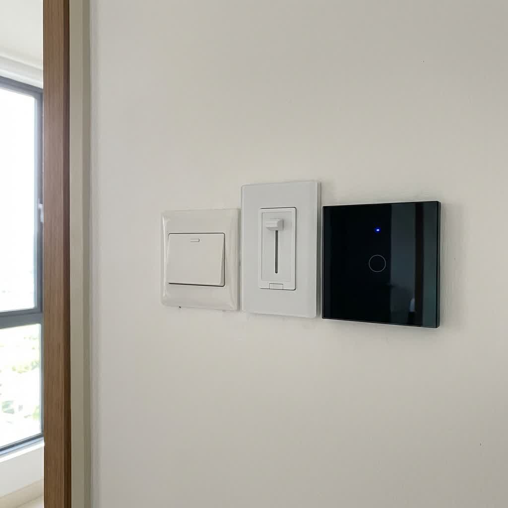 Various types of light switches
