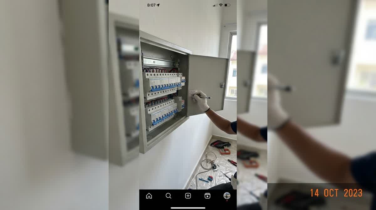 New DB box installation during Taman Desa renovation project