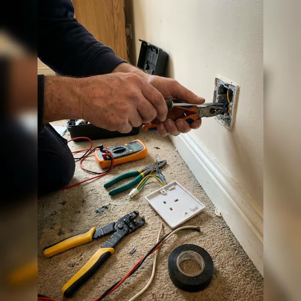 Melted power socket repair in Puchong